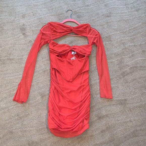 Oh Polly Nirvana Long Sleeved Ruched Mini Dress - Picture 6 of 17